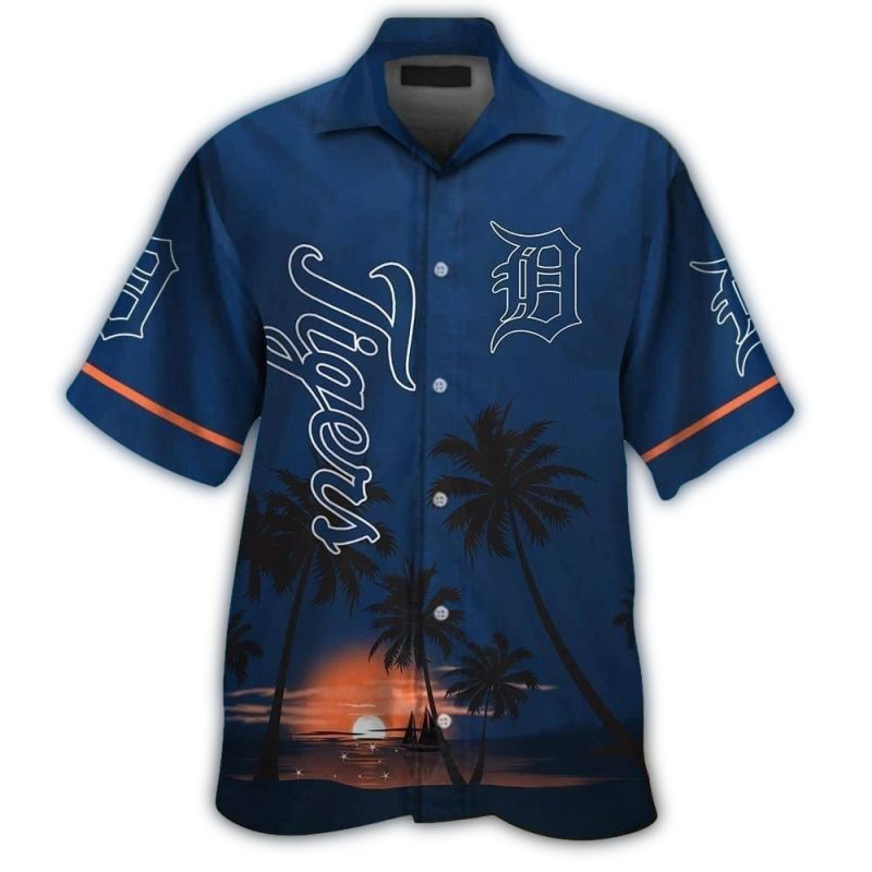 Detroit Tigers Coconut Dawn Beach Tropical Hawaiian Shirt 1