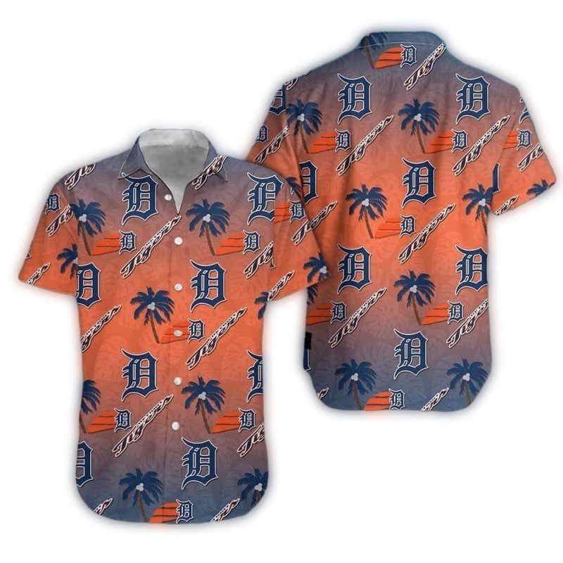 Detroit Tigers Coconut Tropical Sunset Hawaiian Shirt 1
