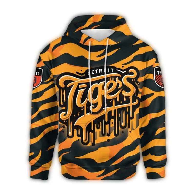Detroit Tigers Days Of Roar All Over Print Hoodie 1