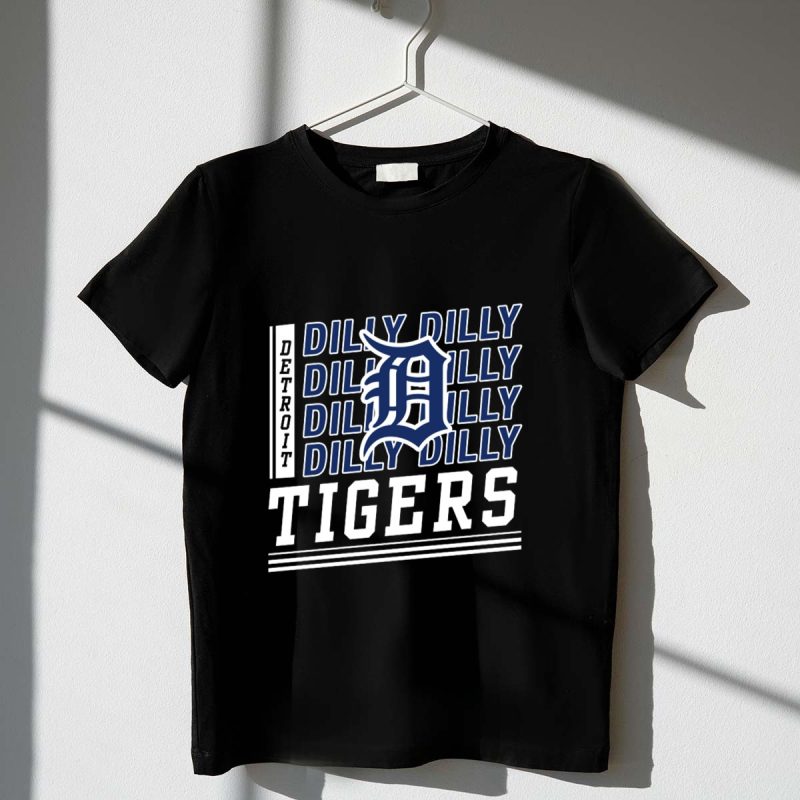 Detroit Tigers Dilly Dilly Classic Emblem and Text T Shirt t shirt 1 1