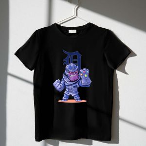 Detroit Tigers Thanos Cartoon Infinity Gauntlet Fan T-Shirt