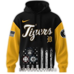 Detroit Tigers First Responders Night All-Over Print Hoodie For Fans
