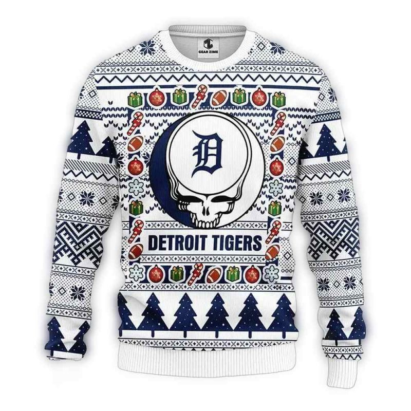 Detroit Tigers Grateful Dead Ugly Sweater 1