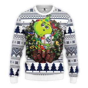 Detroit Tigers Grinch Christmas All-Over Print Sweatshirt For Fans