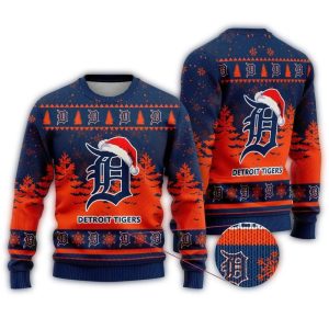 Detroit Tigers Christmas All-Over Print Sweatshirt For Fans