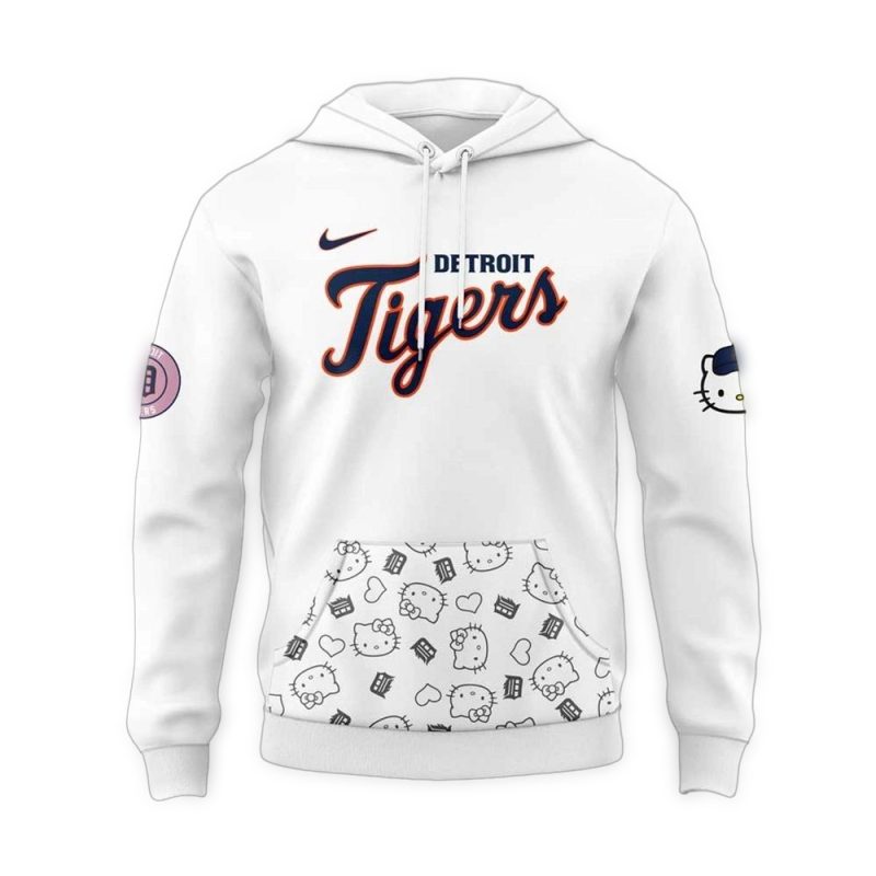 Detroit Tigers Hello Kitty Night Game All Over Print Hoodie 1