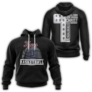 Detroit Tigers All-Over Print Hoodie - I Can Do All Things Design