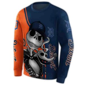 Detroit Tigers Jack Skellington All-Over Print Hoodie For Fans