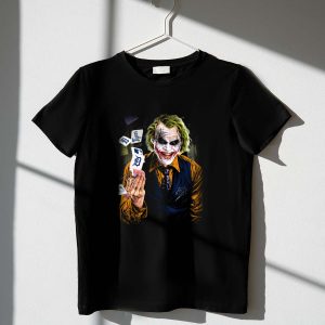 Detroit Tigers Jester Graphic T-Shirt With Joker Playing Cards Design