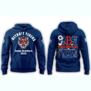 Detroit Tigers Jonas Brothers X Marshmello 2025 Tour All-Over Print Hoodie