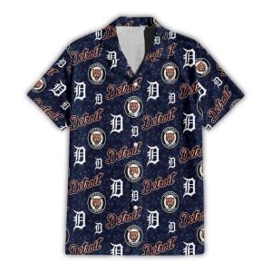 Detroit Tigers Logo Collage Hawaiian Shirt - Stylish Summer Apparel
