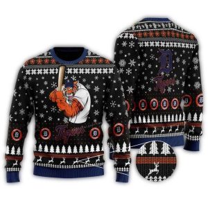 Detroit Tigers Mascot Baseball All-Over Print Sweatshirt For Fans