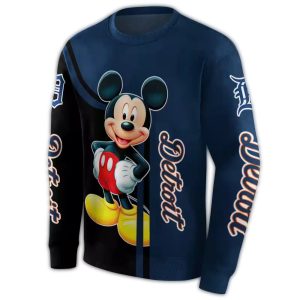 Detroit Tigers Mickey Mouse All-Over Print Sweatshirt For Fans