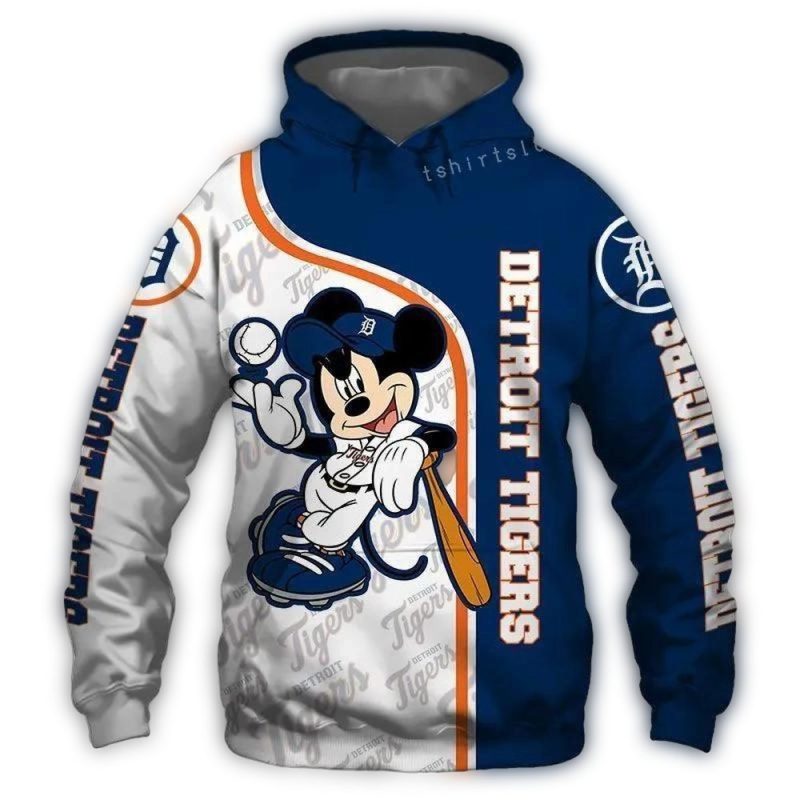 Detroit Tigers Mickey Player All Over Print Hoodie 1