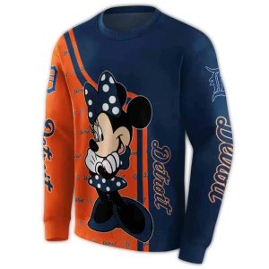 Detroit Tigers Minnie Mouse All-Over Print Sweatshirt For Fans