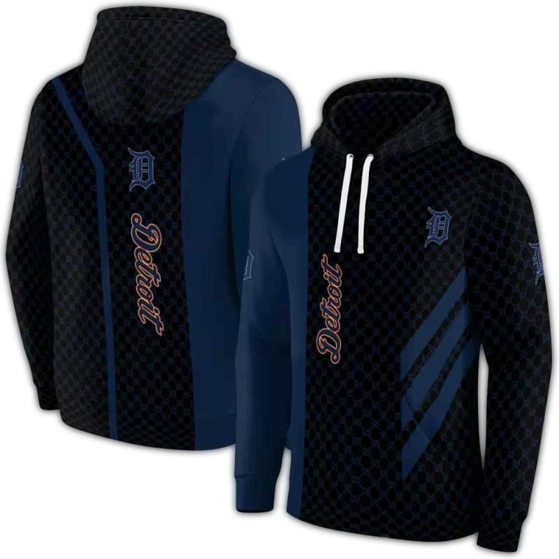 Detroit Tigers Monogram Pattern All Over Print Hoodie 2