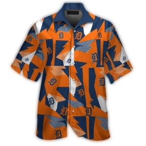 Detroit Tigers Multi-Logo Hawaiian Shirt For Sports Fans