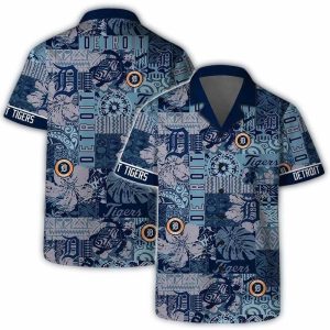 Detroit Tigers Patchwork Hawaiian Shirt For Men - Summer Style