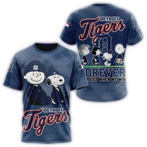Detroit Tigers Peanuts All-Over Print T-Shirt For Fans And Collectors