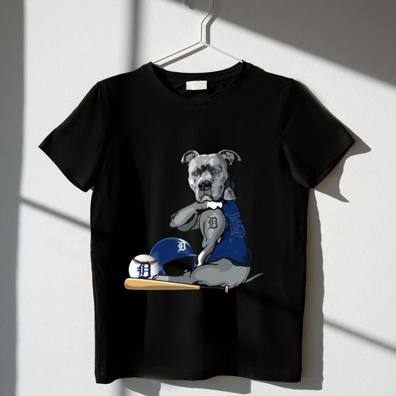 Detroit Tigers Pit Bull Baseball Team Spirit T Shirt t shirt 1 1