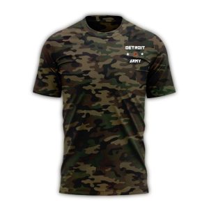 Detroit Tigers Army Salute To Service All-Over Print T-Shirt