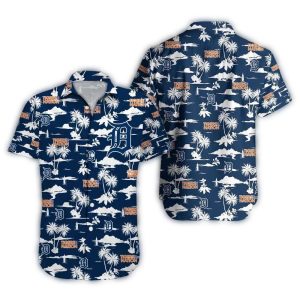 Detroit Tigers Scenic Palm Print Hawaiian Shirt For Ultimate Summer Style