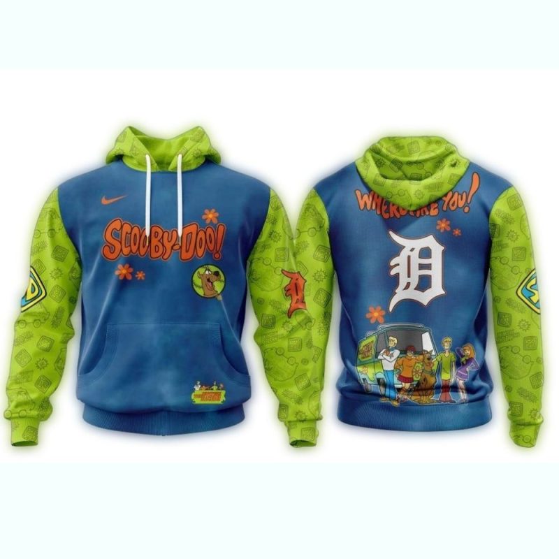Detroit Tigers Scooby Doo All Over Print Hoodie 1