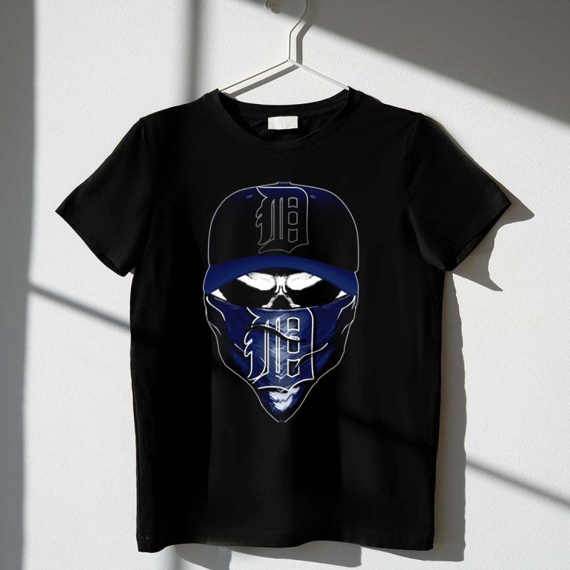 Detroit Tigers Skull Bandana Cap T Shirt t shirt 1 1