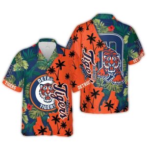 Detroit Tigers Sunset Palms Hawaiian Shirt – Tropical Baseball Style