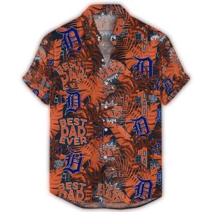 Detroit Tigers Super Dad Orange Hawaiian Shirt For Men - Perfect Summer Style