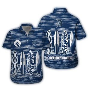 Detroit Tigers Hawaiian Shirt - Surf-Inspired Beachwear For Fans