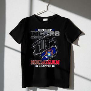 Detroit Tigers Michigan Chapter Graphic T-Shirt For Sports Fans