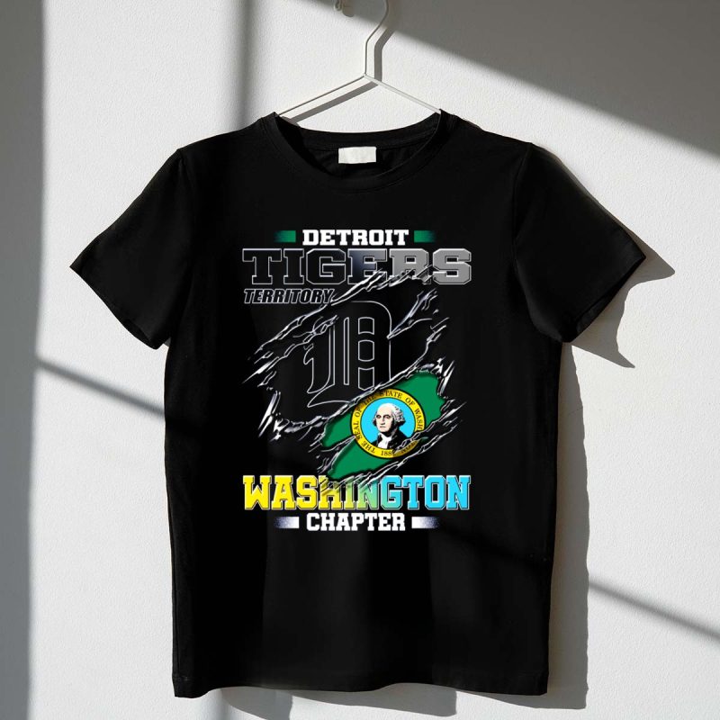 Detroit Tigers Territory Washington Chapter State Seal T Shirt t shirt 1 1