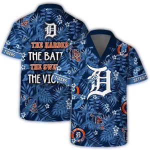 Detroit Tigers Victory Quote Hawaiian Shirt - Casual Team Apparel