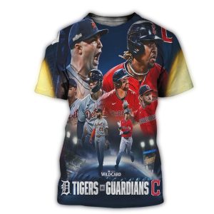 2025 Wild Card Detroit Tigers Vs Cleveland Guardians All Over Print T-Shirt