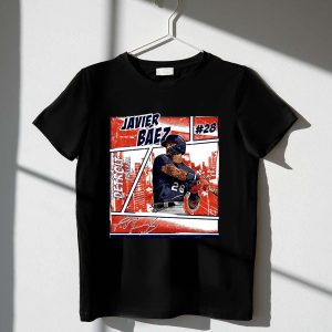 Javier Baez Detroit Tigers Fan T-Shirt With Comic Signature Design