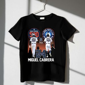 Miguel Cabrera Detroit Tigers Signature T-Shirt - 500 Home Runs & 3000 Hits