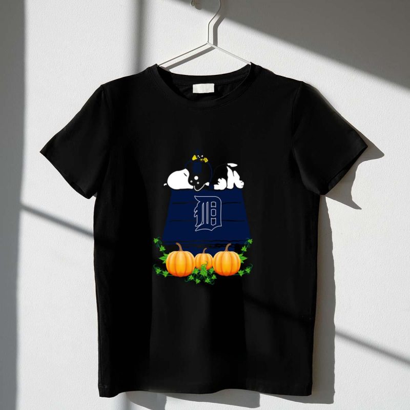 Detroit tigers snoopy pumpkin house shirt t shirt 1 1