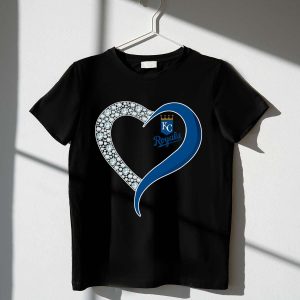 Kansas City Royals Heart T-Shirt - Diamond Design For Fans