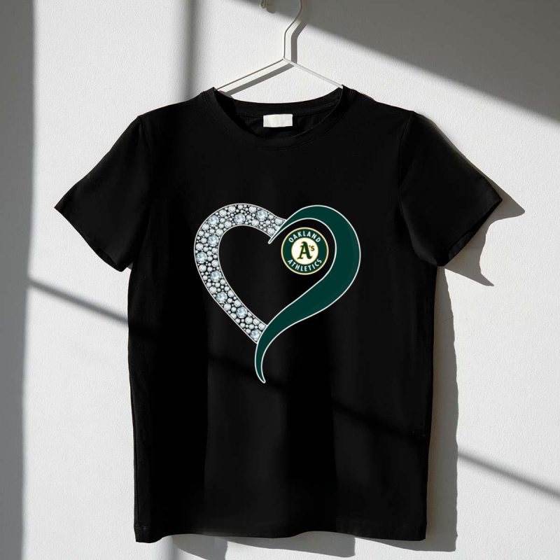 Diamond Oakland Athletics Heart shirt t shirt 1 1
