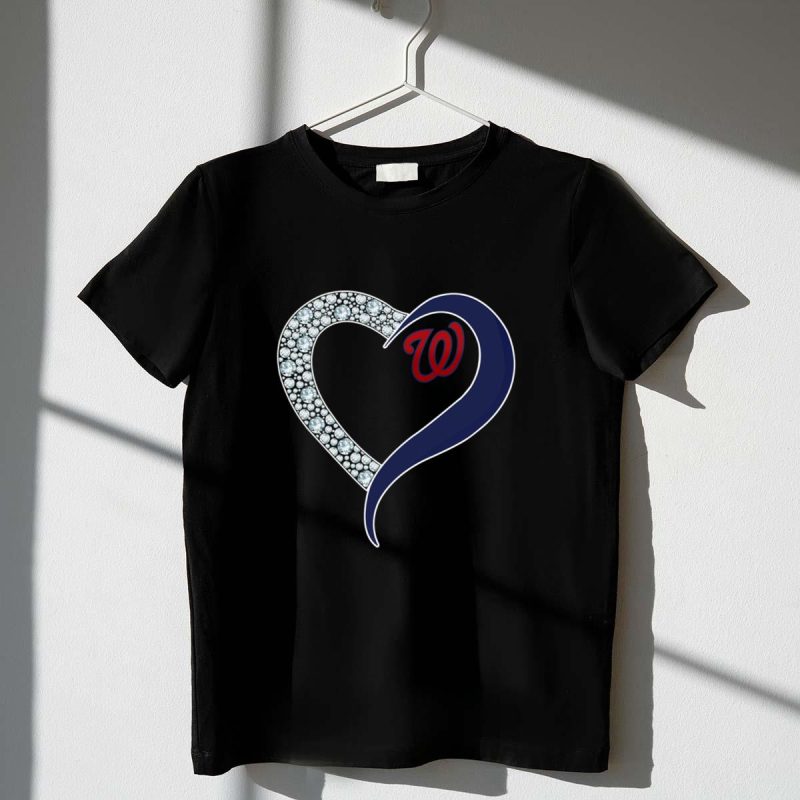 Diamond Washington Nationals Heart shirt t shirt 1 1