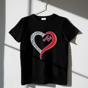Atlanta Braves Heart T-Shirt – Diamond Design For Fans