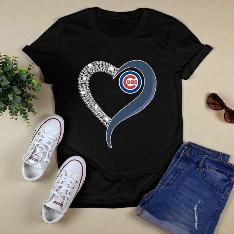 Diamond chicago cubs heart t shirt 0.jpg