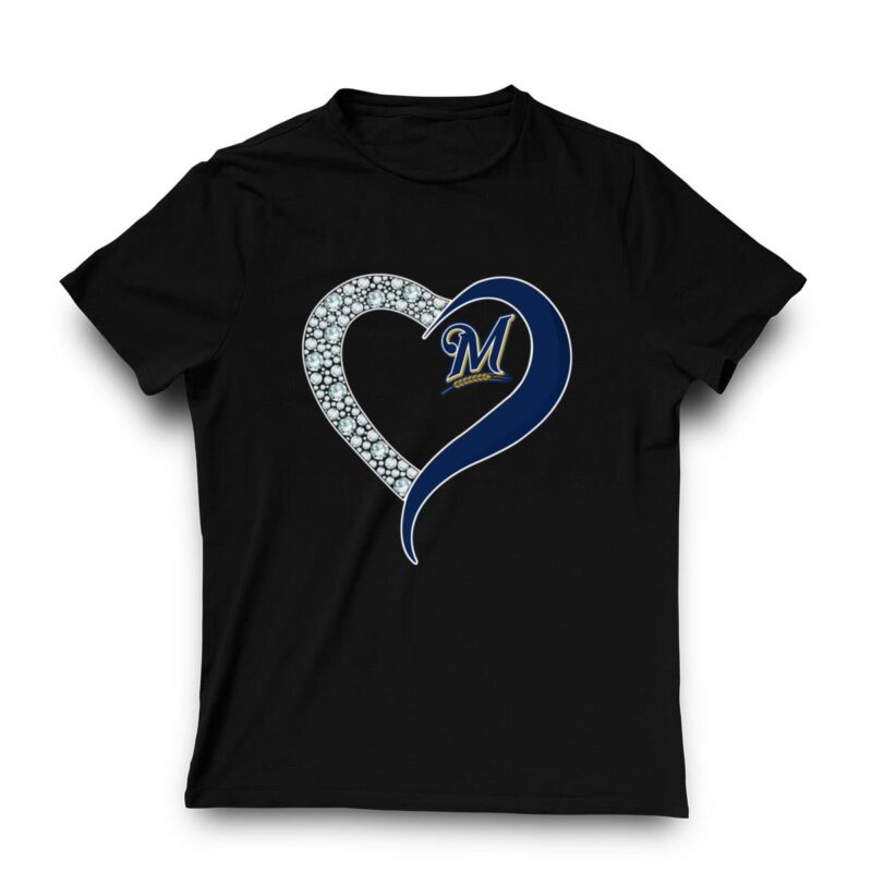 Diamond milwaukee brewers heart shirt t shirt 3 3.jpg