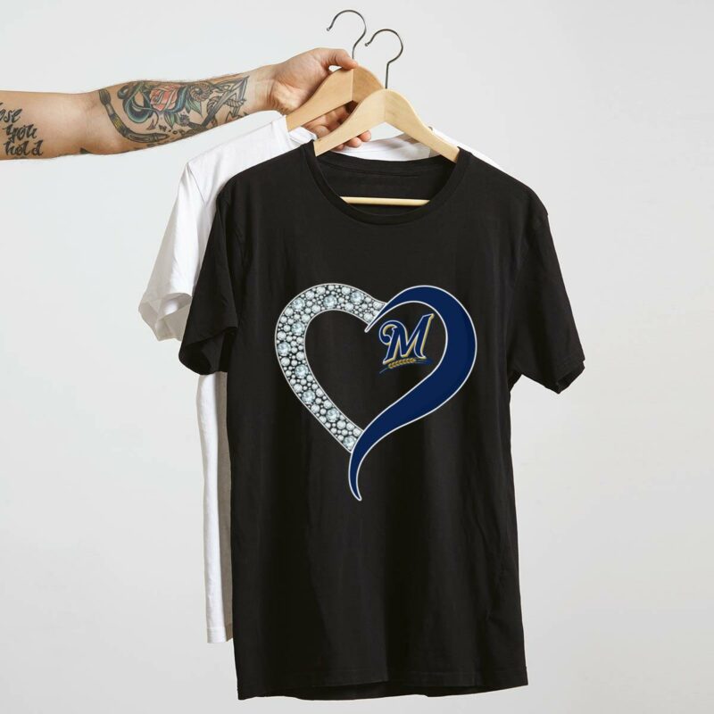 Diamond milwaukee brewers heart shirt t shirt 4 4.jpg