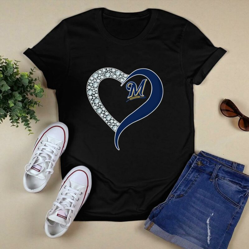 Diamond milwaukee brewers heart shirt t shirt 0.jpg
