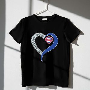 Philadelphia Phillies Heart T-Shirt - Diamond Graphic for True Fans