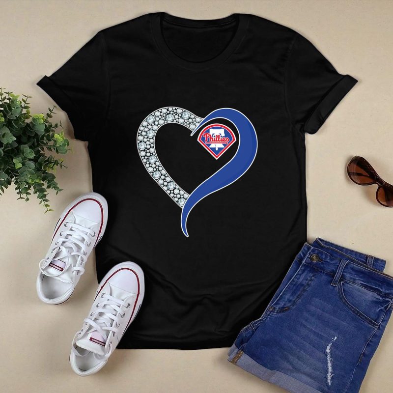 Philadelphia Phillies Heart T-Shirt - Diamond Graphic for True Fans - Image 5