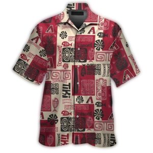 Diamondbacks Arizona Tiki Pattern Vintage Hawaiian Shirt
