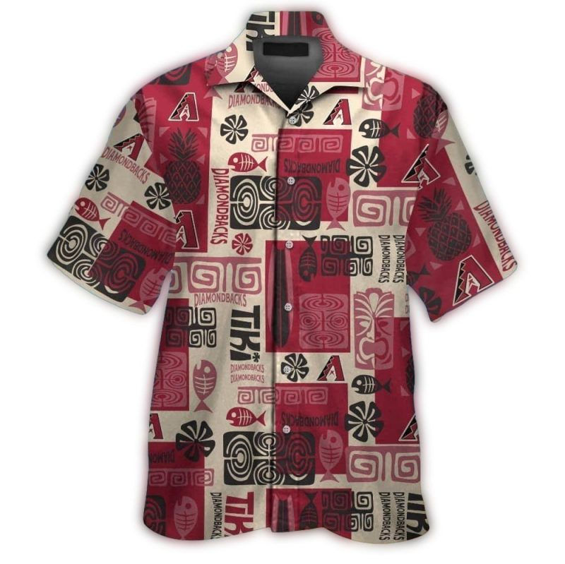 Diamondbacks Arizona Tiki Pattern Vintage Hawaiian Shirt 1